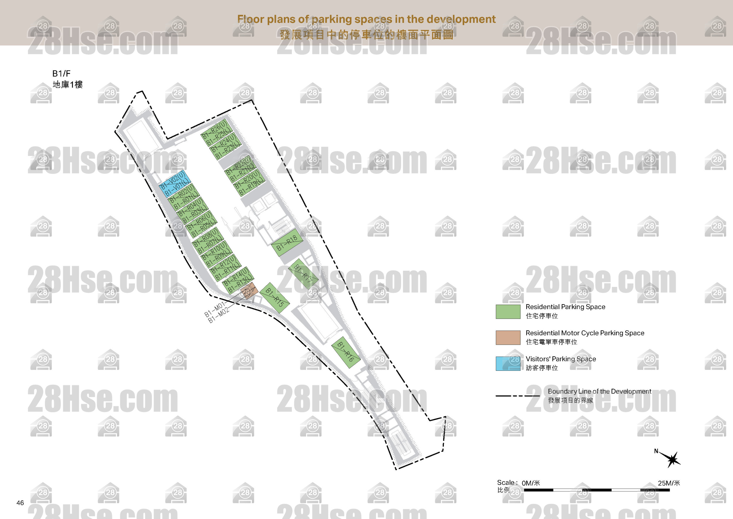 停车位平面图 平面图