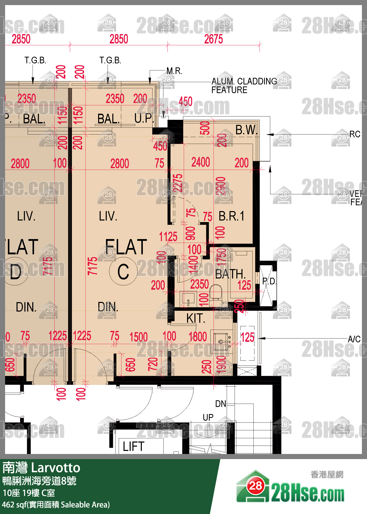 南灣 10座19樓 C室 平面圖