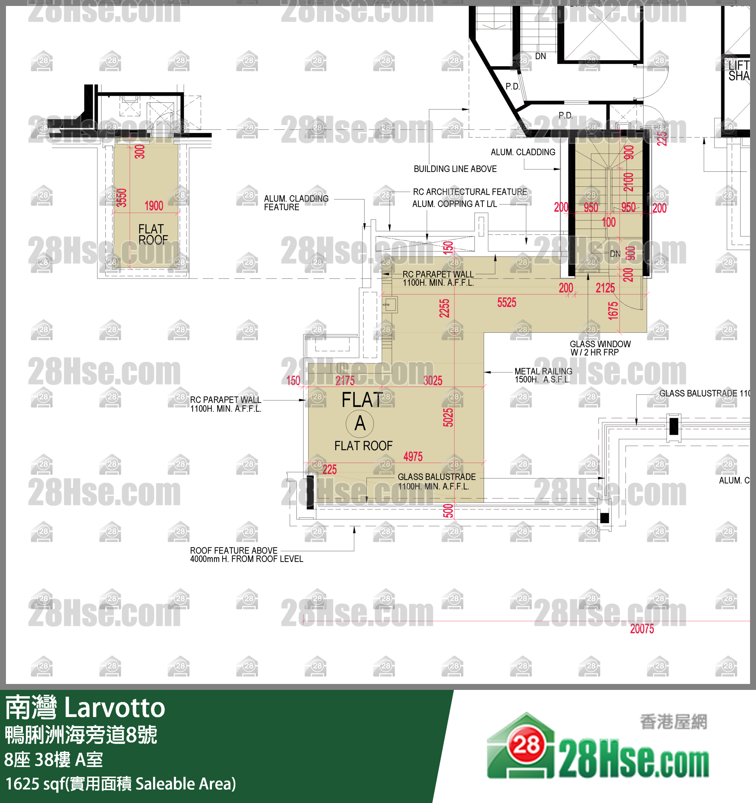 南灣 8座 38樓 A室 平面圖