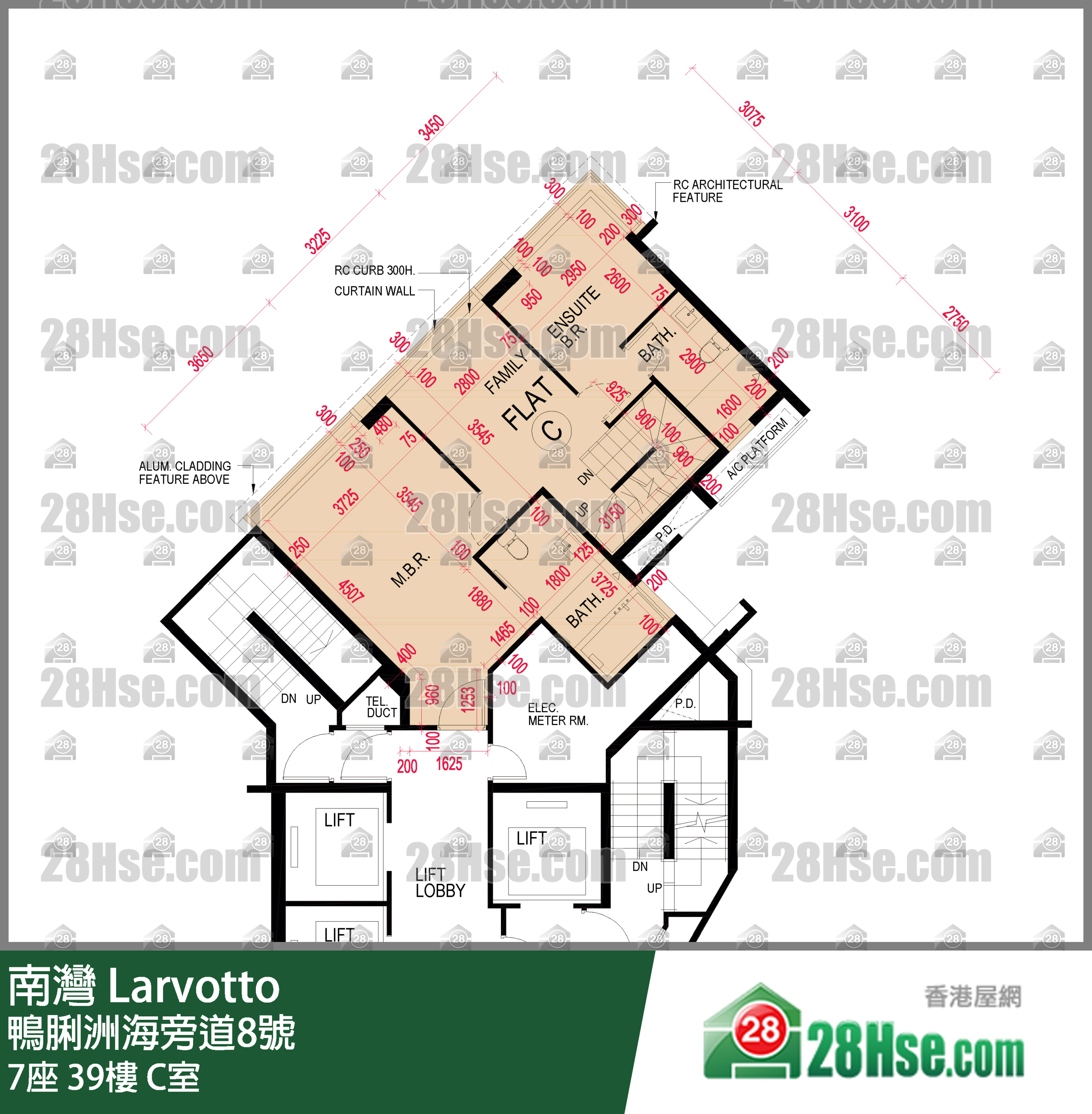 南灣 7座39樓 C室 平面圖