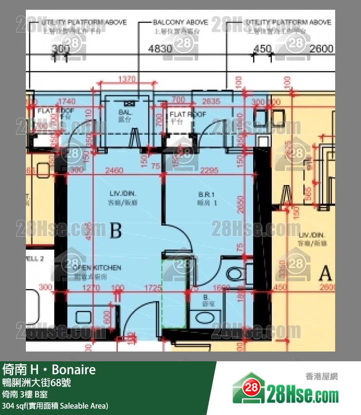 倚南 倚南3楼 B室 平面图