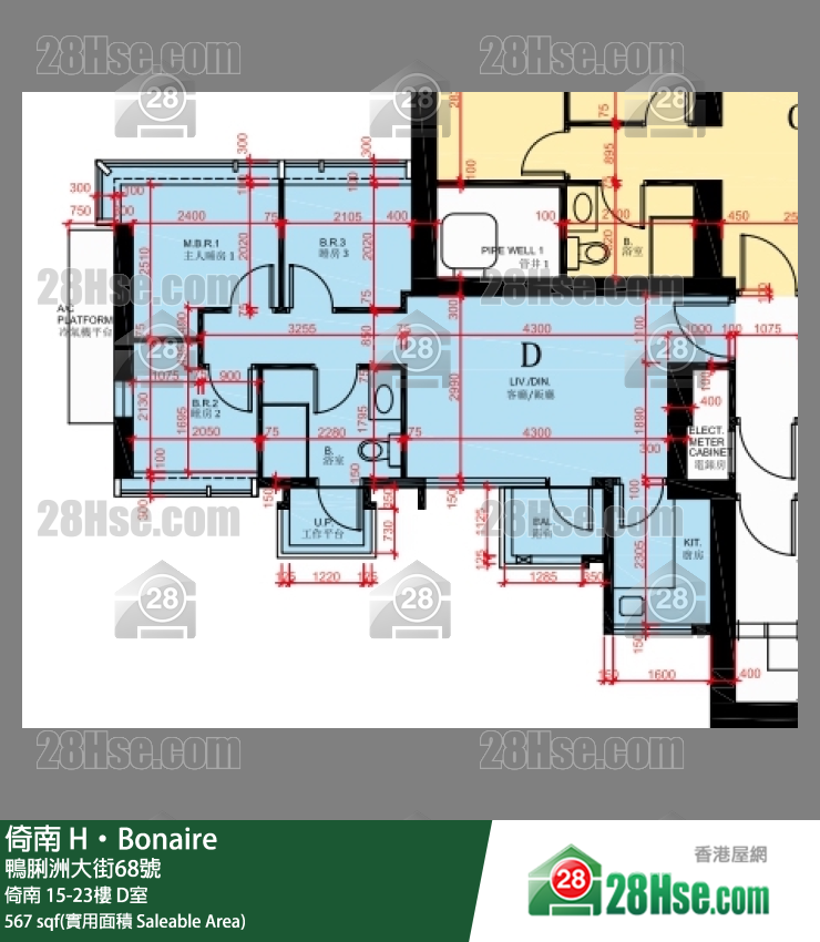 倚南 倚南19樓 D室 平面圖