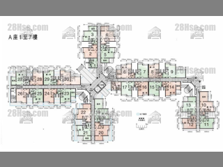 A 座 1-7楼 平面图