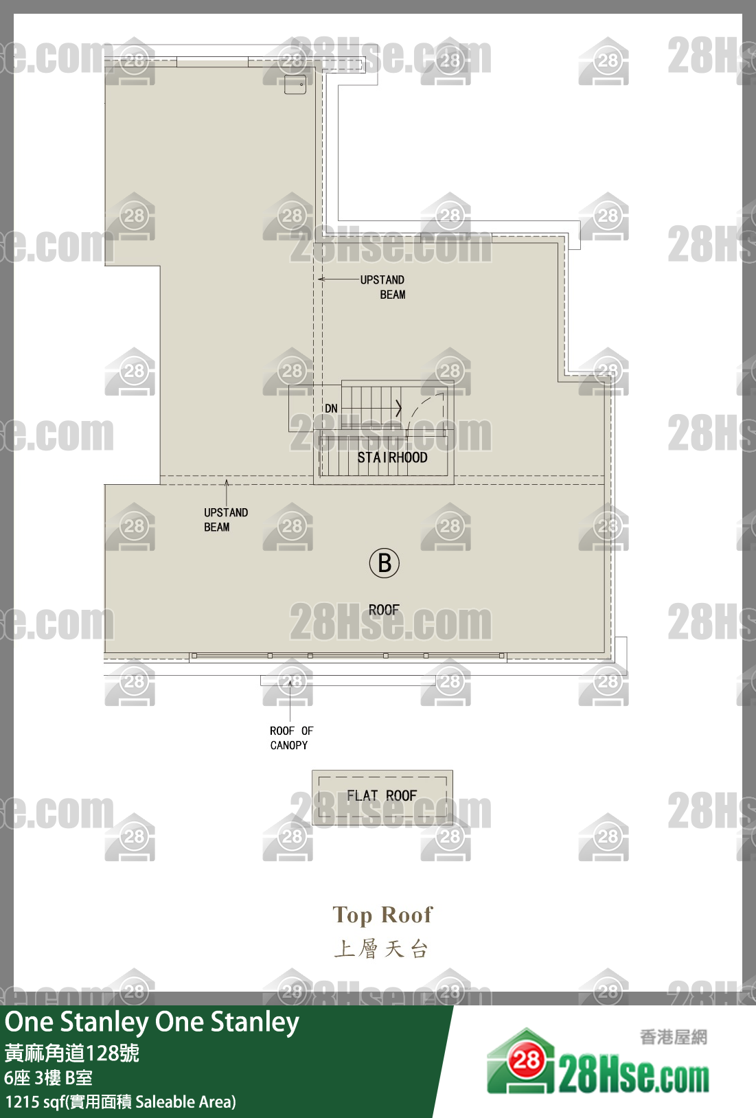 One Stanley 单位平面图(由 28Hse 提供)