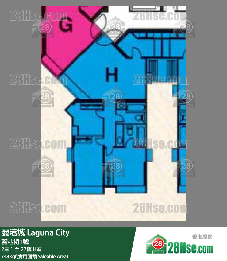 麗港城 2座6樓 H室 平面圖