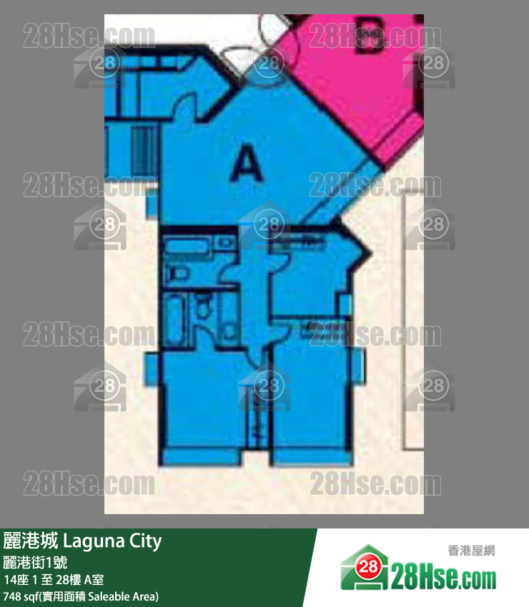 麗港城 14座10樓 A室 平面圖