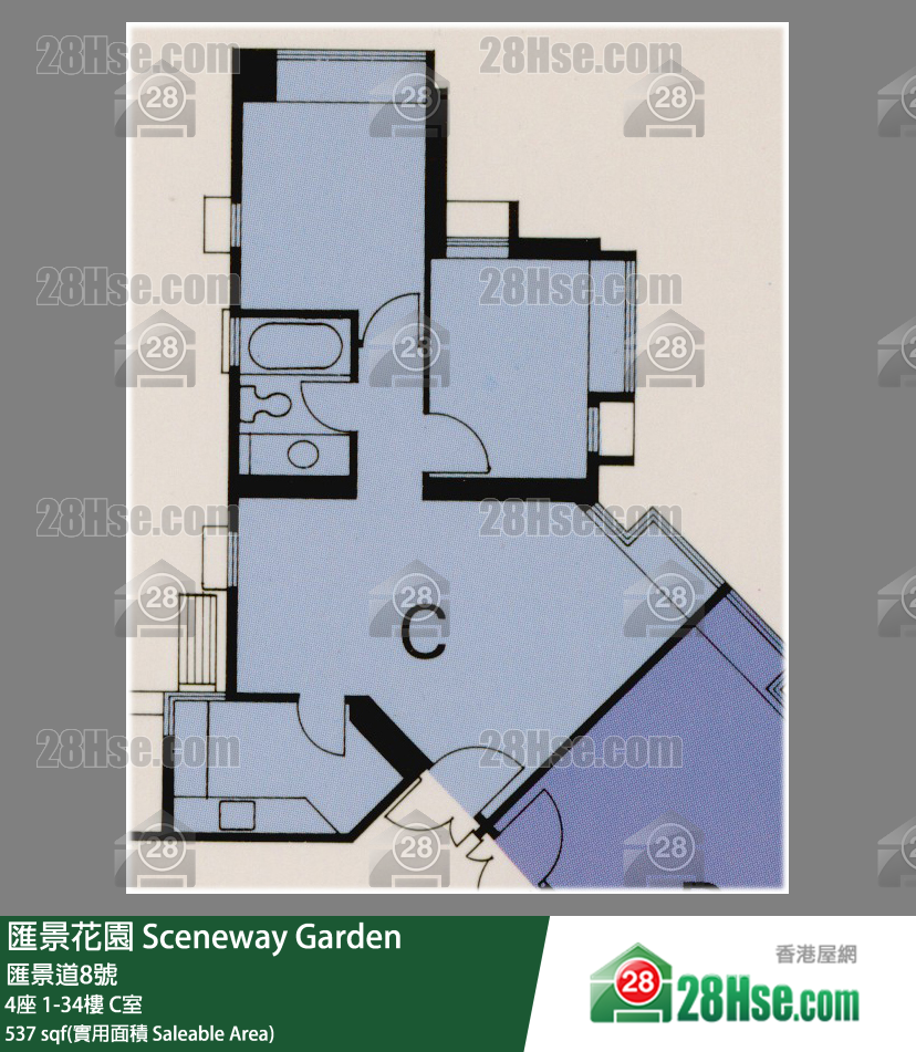 匯景花園 4座7樓 C室 平面圖