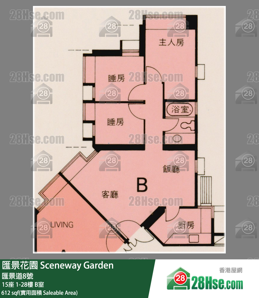 匯景花園 15座5樓 B室 平面圖