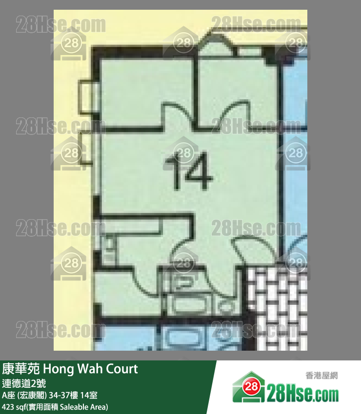 康华苑 单位平面图(由 28Hse 提供)
