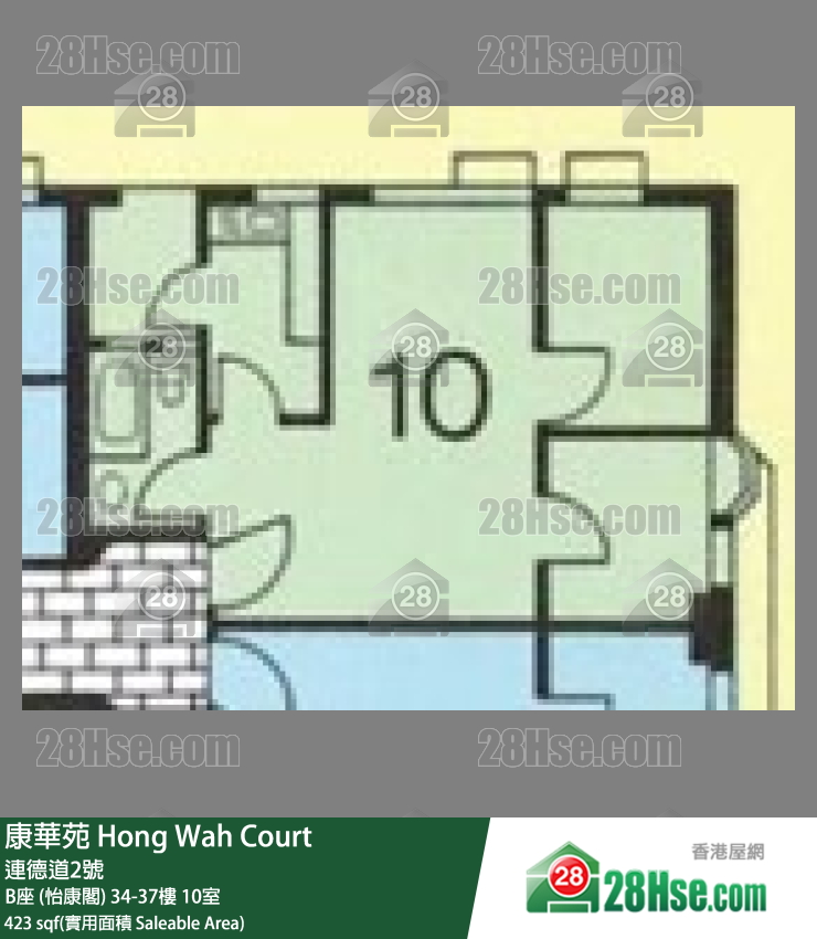 康華苑 B座 (怡康閣)36樓 10室 平面圖