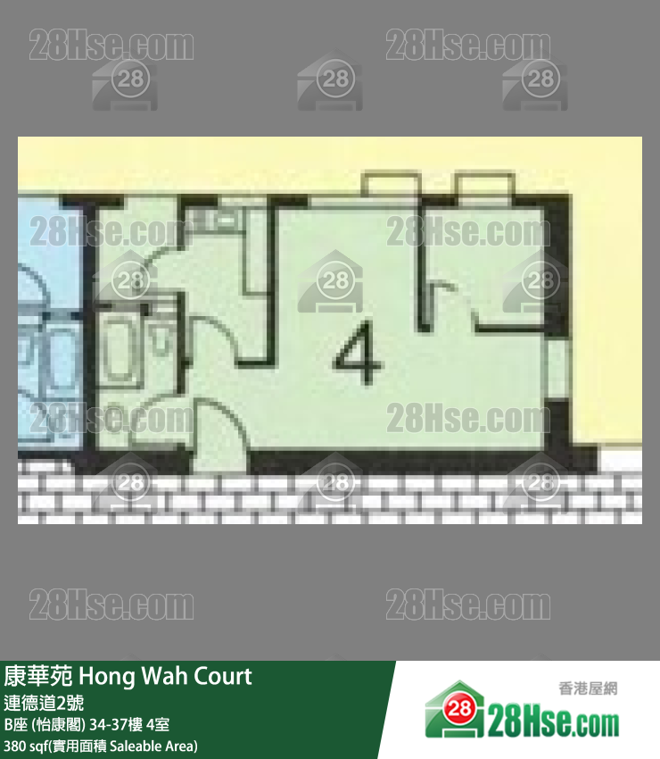康華苑 B座 (怡康閣)37樓 4室 平面圖