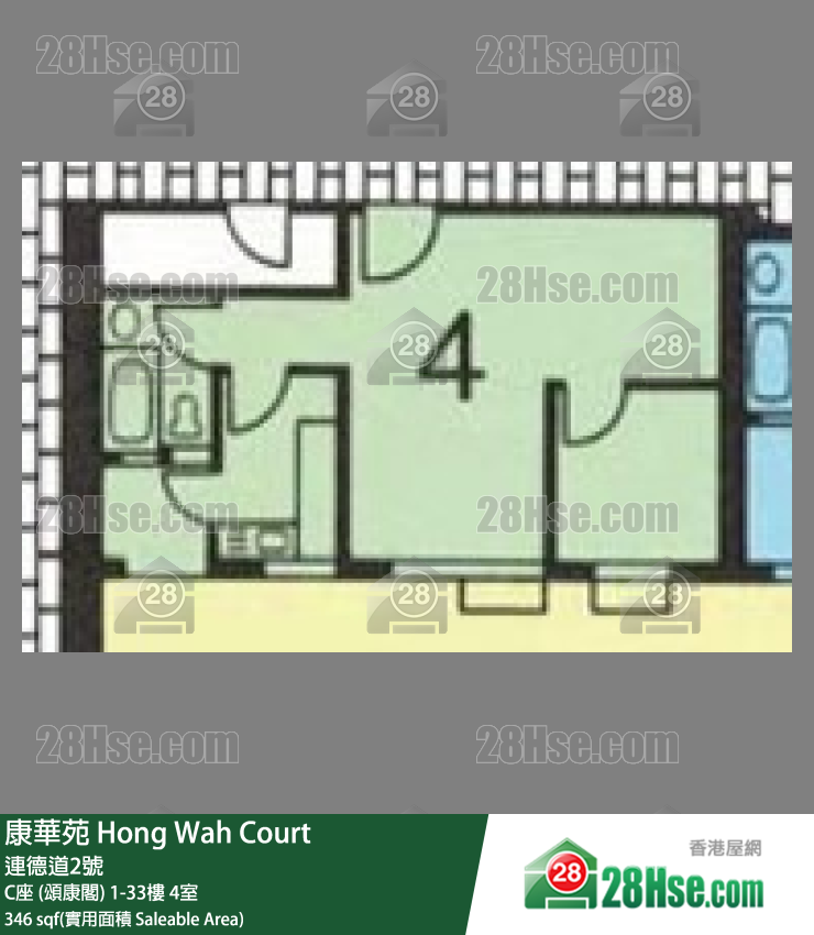 康华苑 单位平面图(由 28Hse 提供)