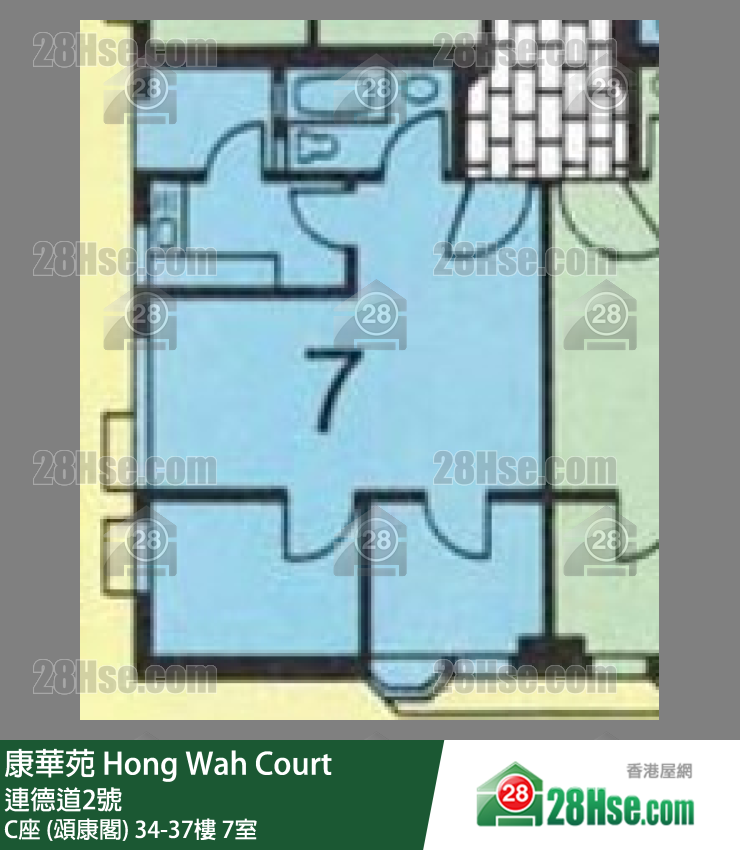 康華苑 C座 (頌康閣)37樓 7室 平面圖
