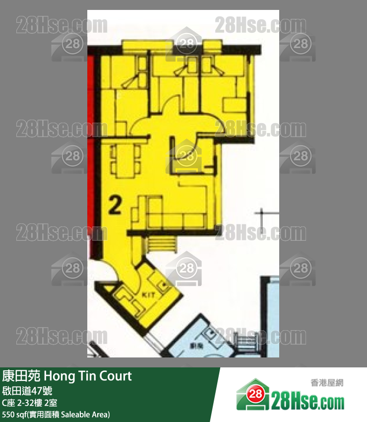 康田苑 單位平面圖(由 28Hse 提供)