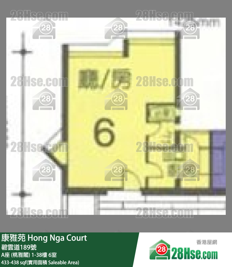 康雅苑 A座 (桃雅閣)34樓 6室 平面圖