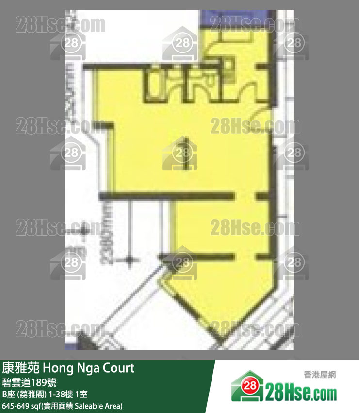 康雅苑 B座 (荔雅閣)19樓 1室 平面圖