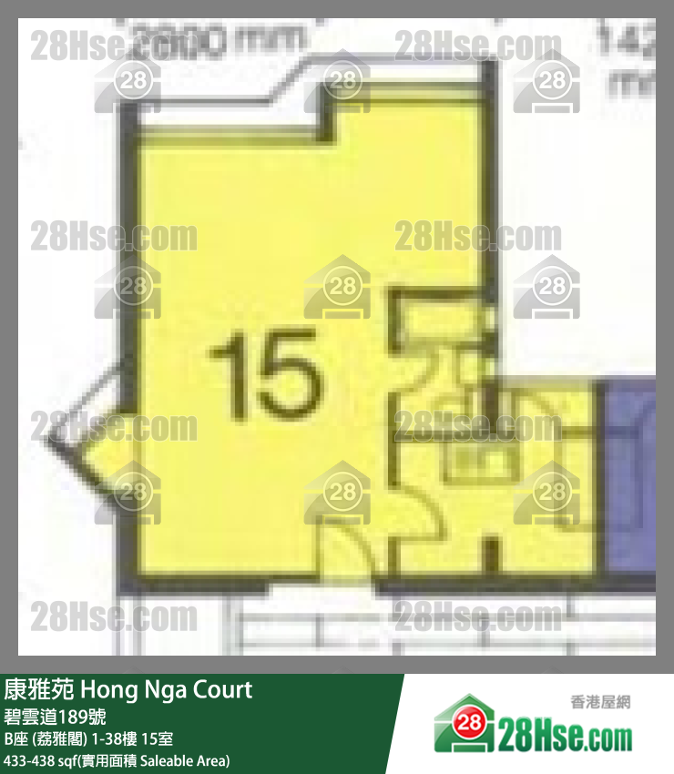 康雅苑 B座 (荔雅閣)32樓 15室 平面圖