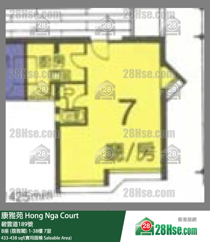 康雅苑 單位平面圖(由 28Hse 提供)