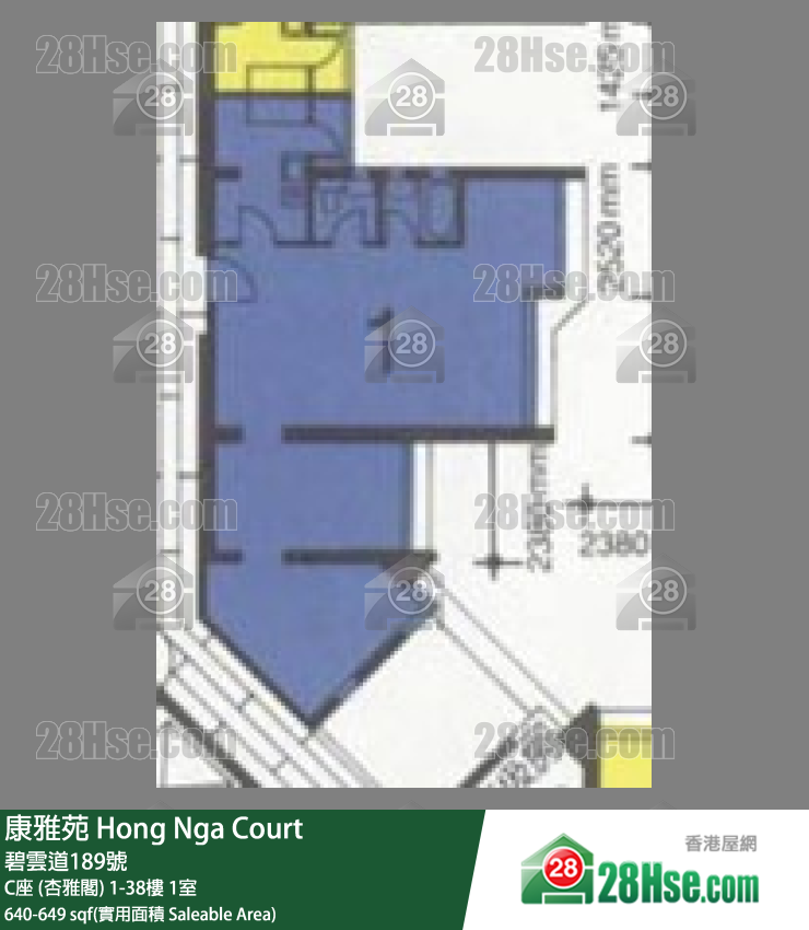 康雅苑 C座 (杏雅閣)29樓 1室 平面圖