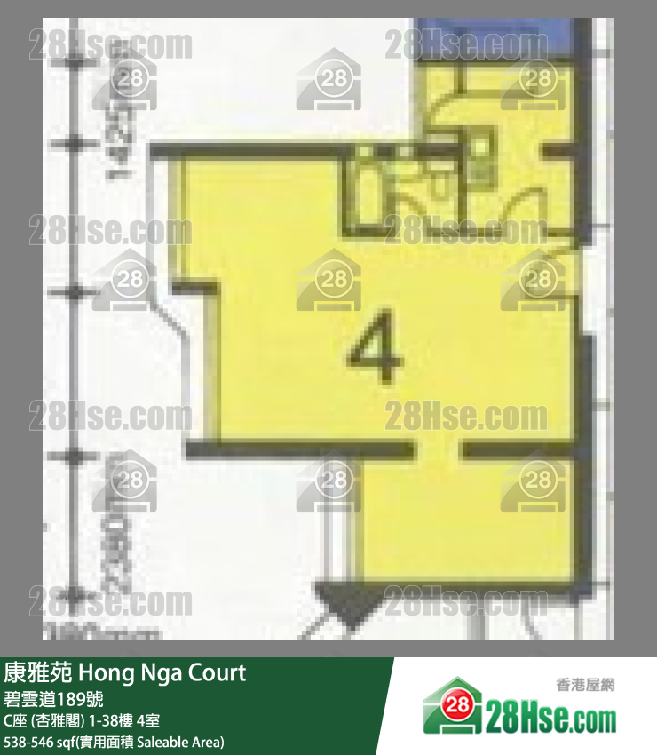 康雅苑 单位平面图(由 28Hse 提供)