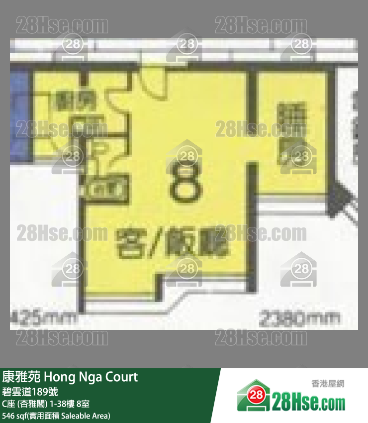 康雅苑 单位平面图(由 28Hse 提供) 康雅苑 单位平面图(由 28Hse 提供)