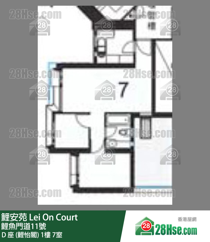 鯉安苑 D 座 (鯉怡閣)1樓 7室 平面圖