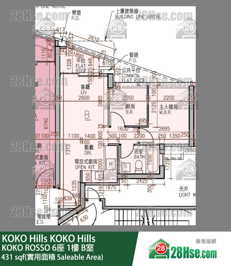 KOKO Hills KOKO ROSSO 6座 1楼 B室 平面图