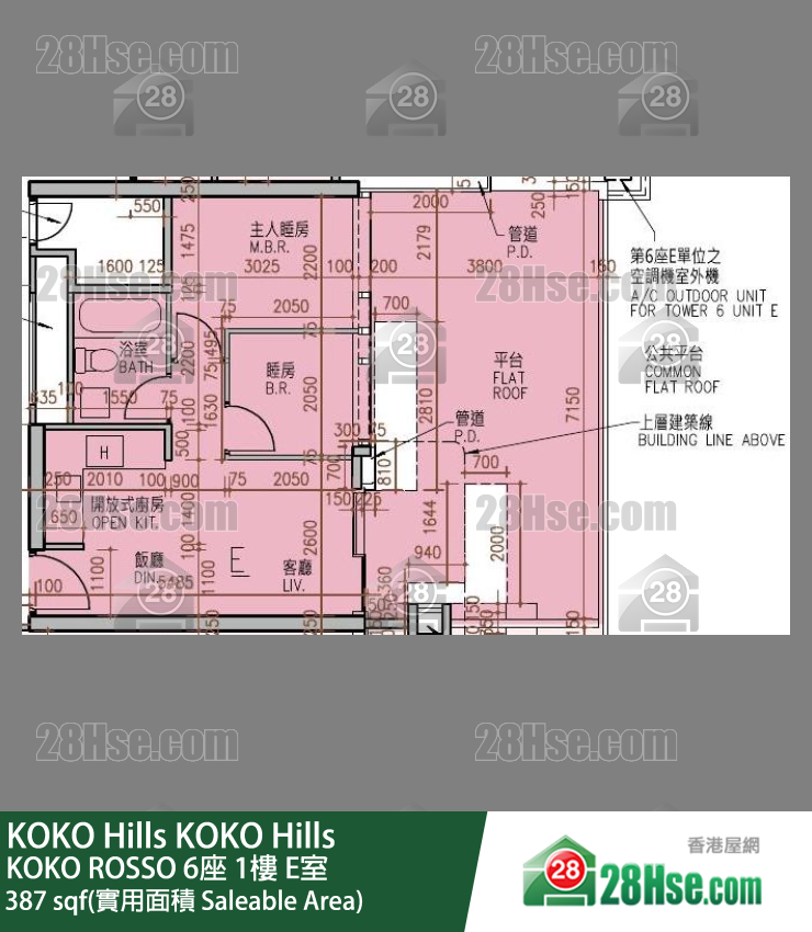 KOKO Hills KOKO ROSSO 6座 1楼 E室 平面图