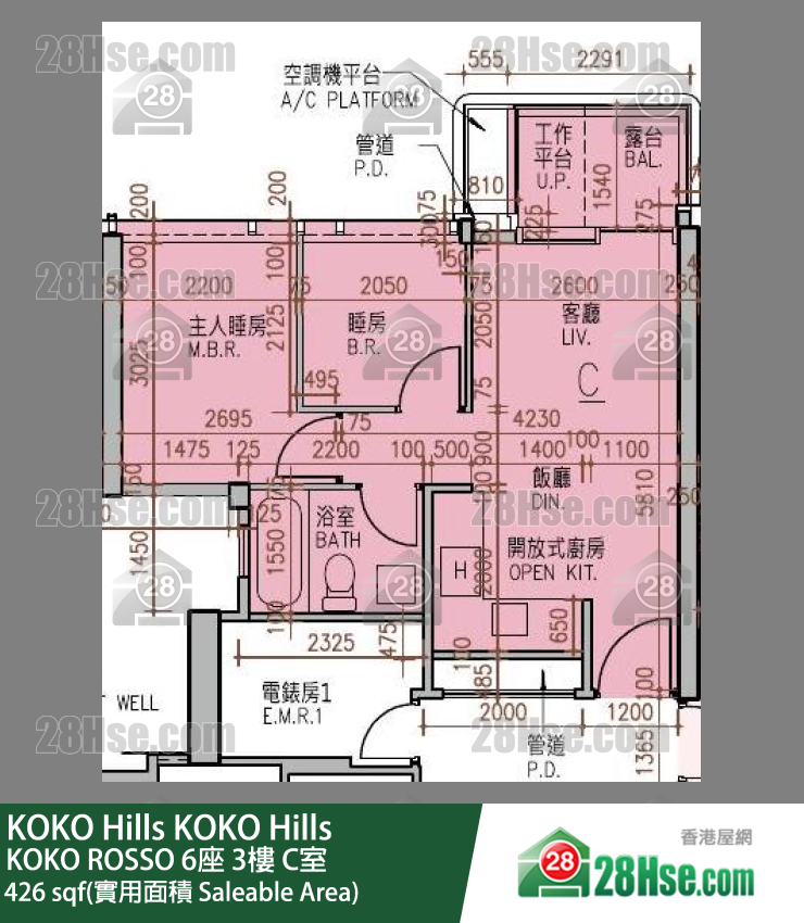 KOKO Hills KOKO ROSSO 6座 3楼 C室 平面图