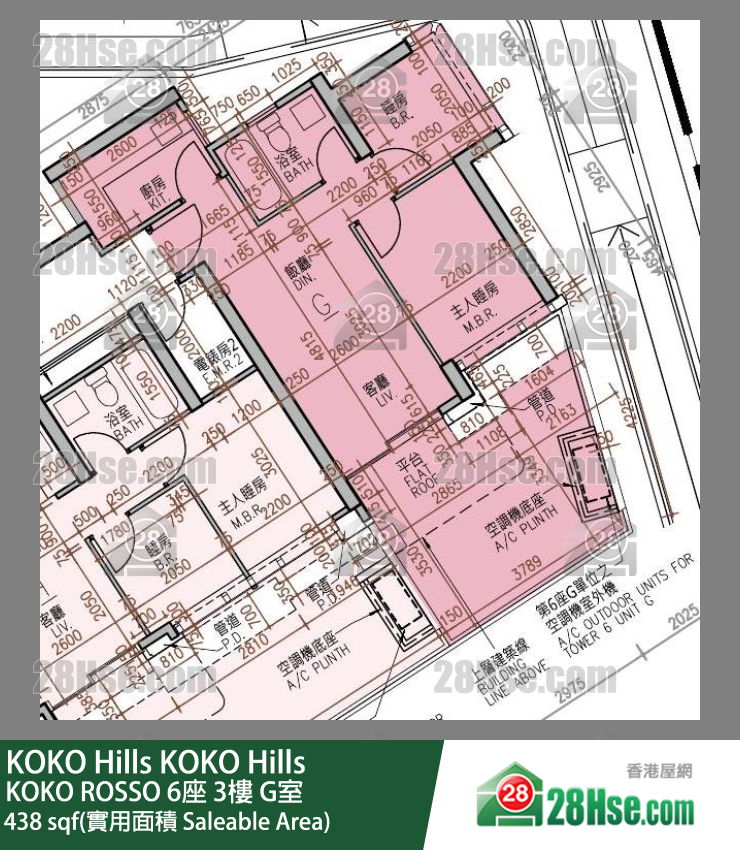 KOKO Hills KOKO ROSSO 6座 3楼 G室 平面图