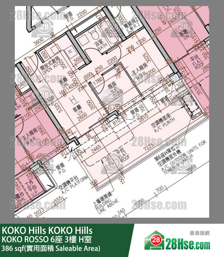 KOKO Hills KOKO ROSSO 6座 3楼 H室 平面图