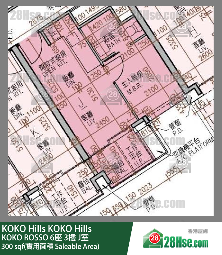 KOKO Hills KOKO ROSSO 6座 3楼 J室 平面图