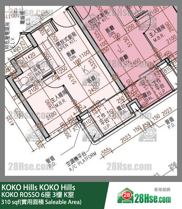 KOKO Hills KOKO ROSSO 6座 3楼 K室 平面图