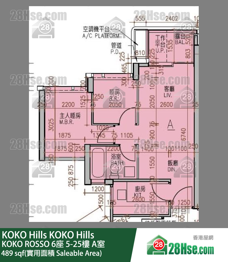 KOKO Hills KOKO ROSSO 6座 15楼 A室 平面图
