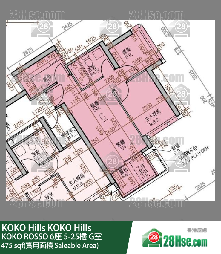 KOKO Hills KOKO ROSSO 6座 10楼 G室 平面图