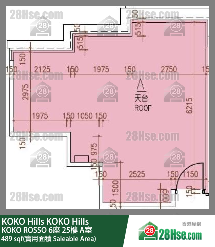 KOKO Hills KOKO ROSSO 6座 25楼 A室 平面图