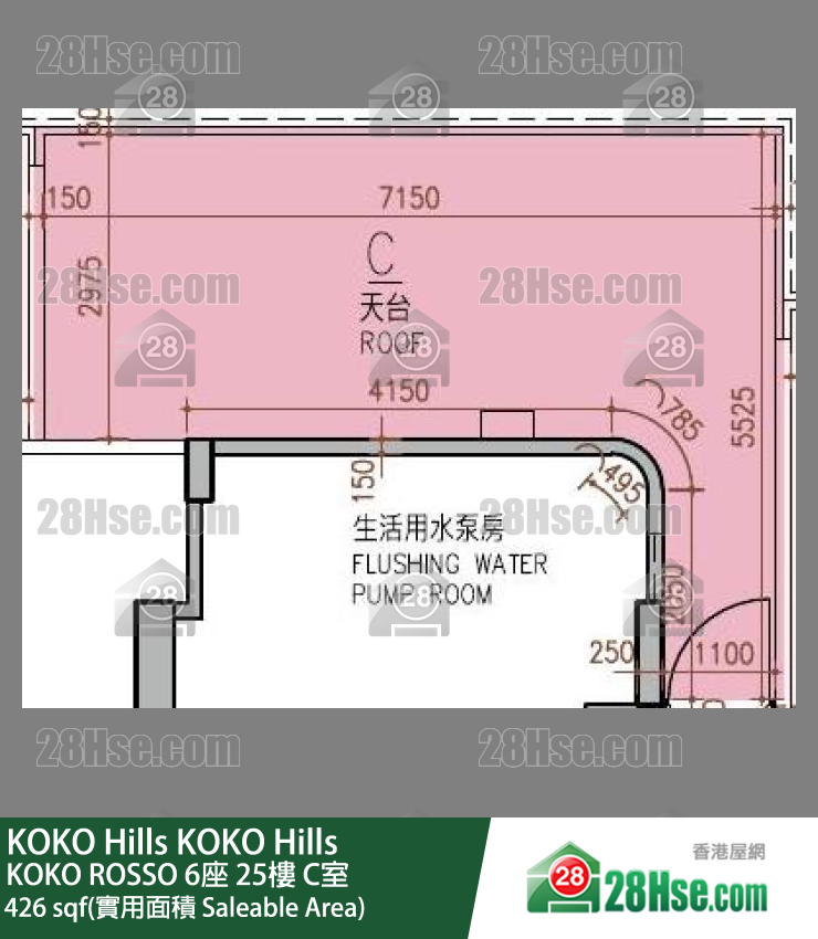 KOKO Hills KOKO ROSSO 6座 25楼 C室 平面图