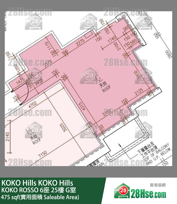 KOKO Hills KOKO ROSSO 6座 25楼 G室 平面图