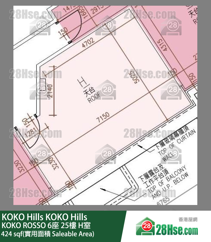 KOKO Hills KOKO ROSSO 6座 25楼 H室 平面图