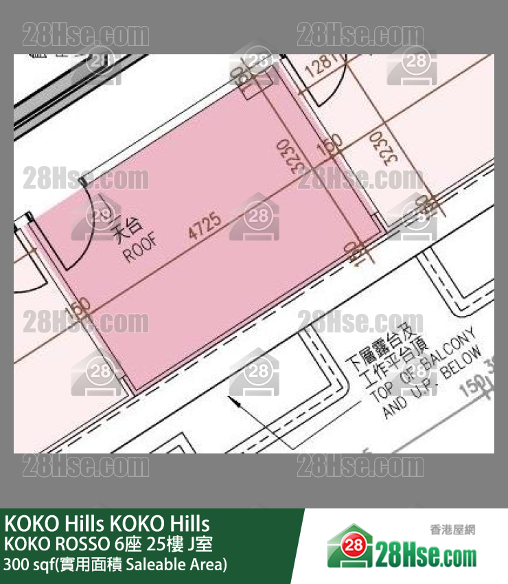 KOKO Hills KOKO ROSSO 6座 25樓 J室 平面圖
