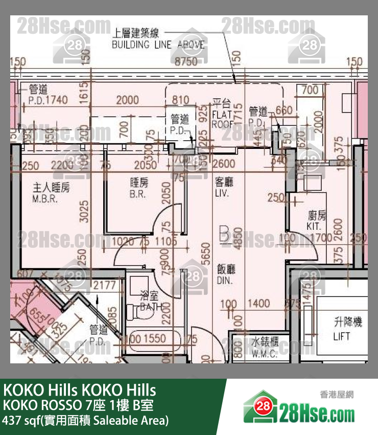 KOKO Hills KOKO ROSSO 7座 1楼 B室 平面图