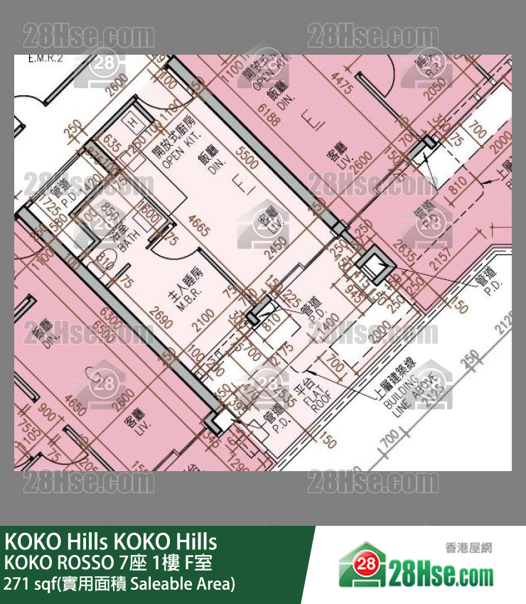KOKO Hills KOKO ROSSO 7座 1楼 F室 平面图