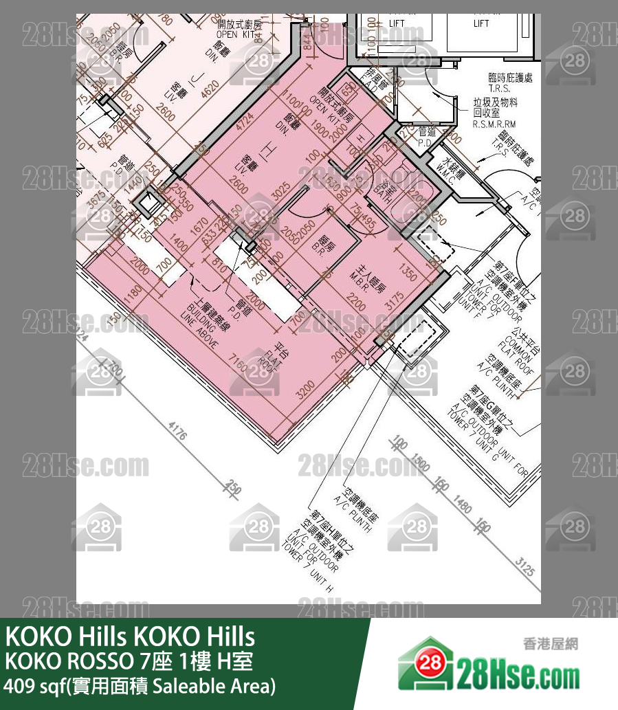 KOKO Hills KOKO ROSSO 7座 1楼 H室 平面图