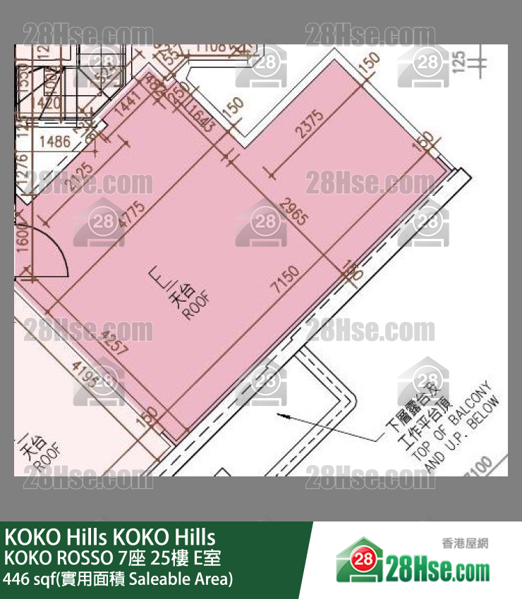 KOKO Hills KOKO ROSSO 7座 25楼 E室 平面图