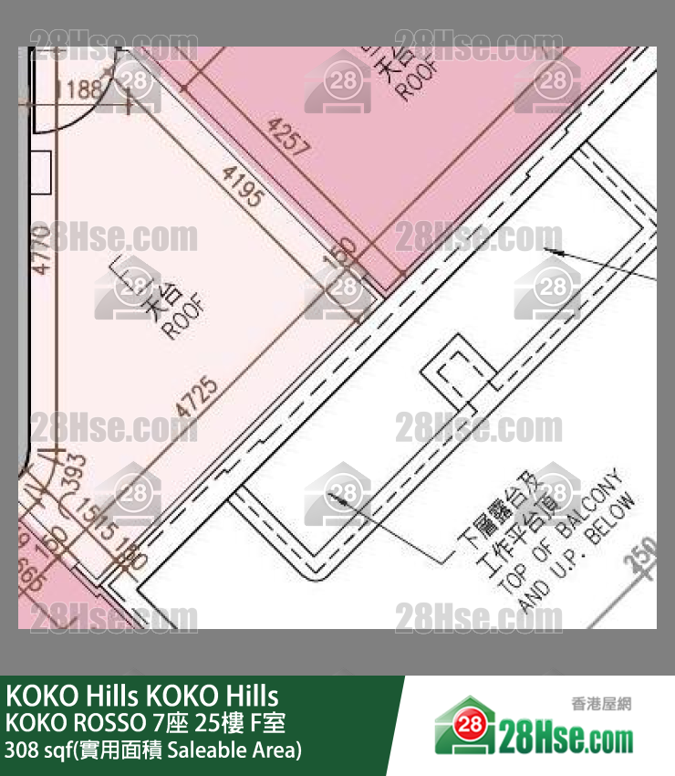 KOKO Hills KOKO ROSSO 7座 25楼 F室 平面图