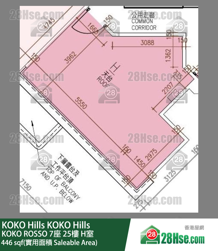 KOKO Hills KOKO ROSSO 7座 25楼 H室 平面图
