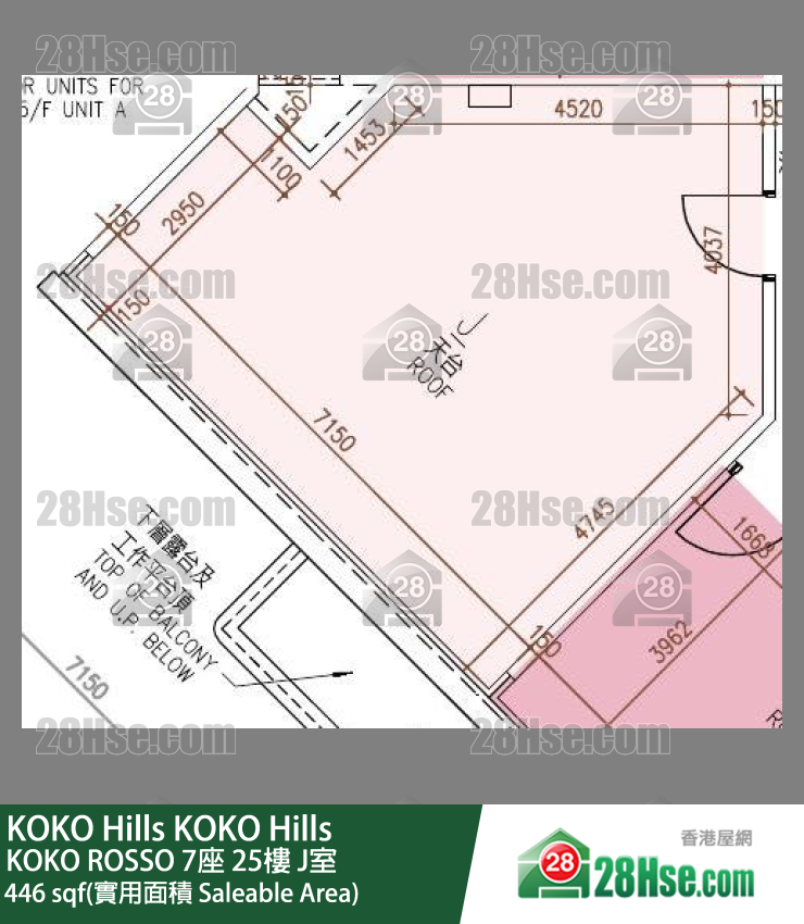 KOKO Hills KOKO ROSSO 7座 25楼 J室 平面图