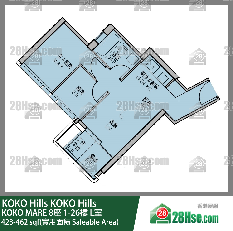 KOKO Hills KOKO MARE 8座 22楼 L室 平面图