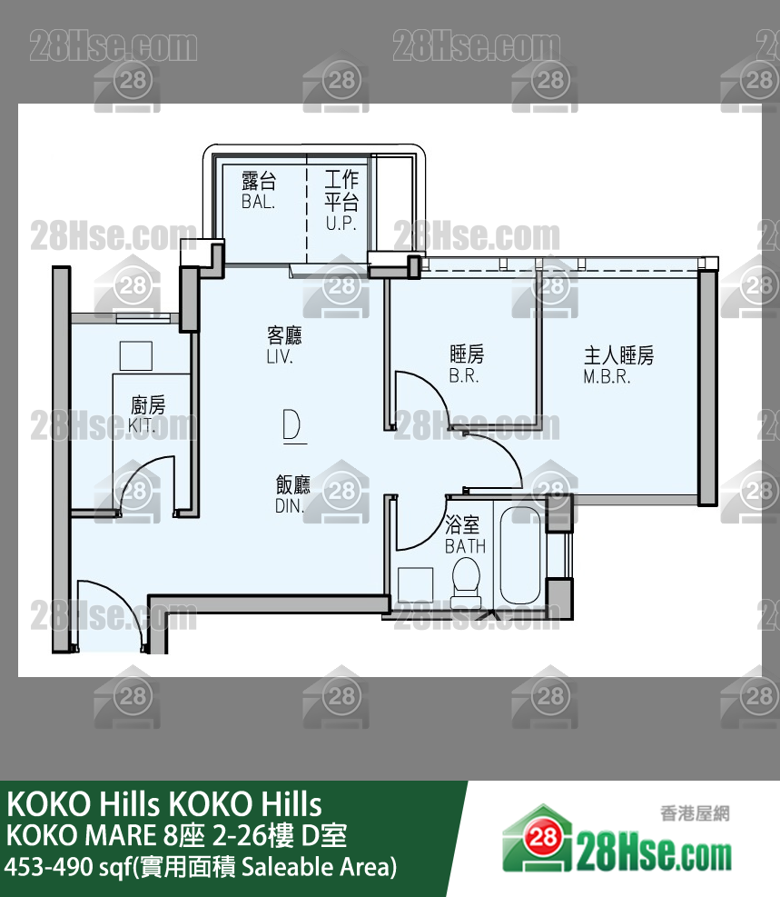 KOKO Hills KOKO MARE 8座 2楼 D室 平面图