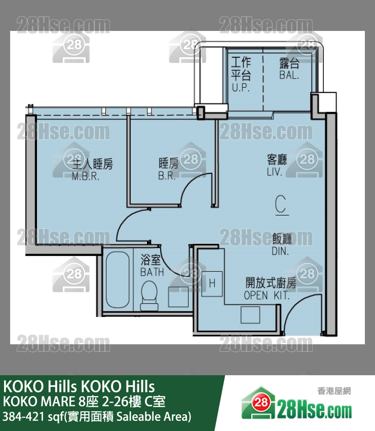 KOKO Hills KOKO MARE 8座 6楼 C室 平面图